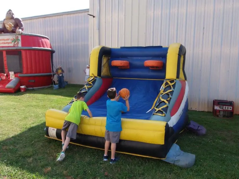 Inflatable basketball hoops