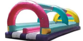The Surf N' Slide, a two lane water slide inflatable