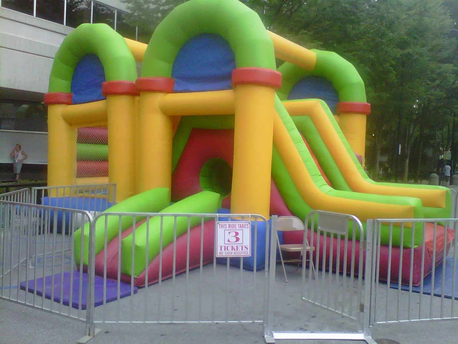 Complex bounce house with slides