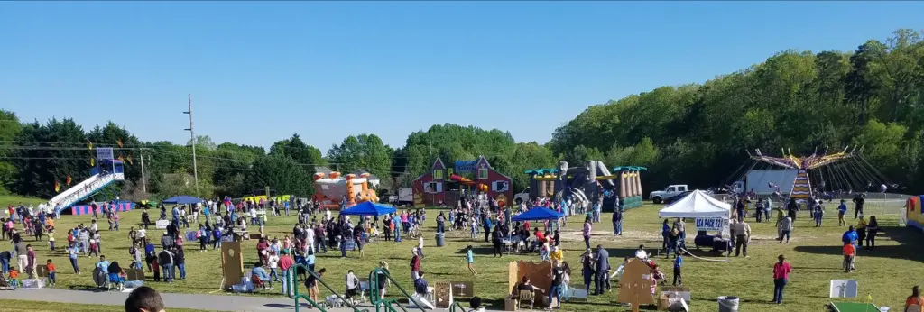 A fundraising carnival with a variety of fun and games